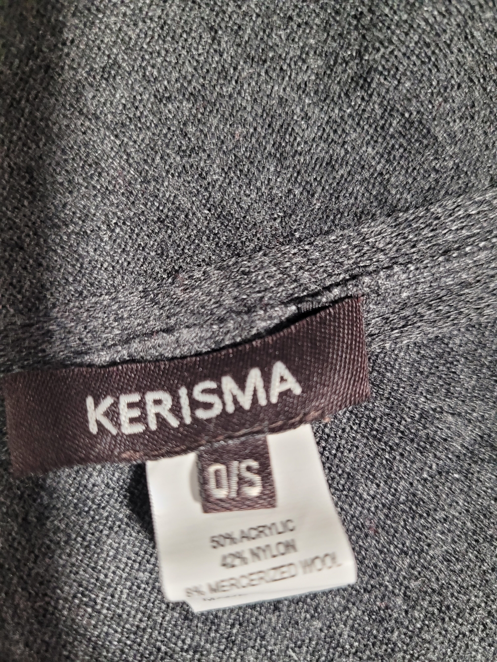 Kerisma Dark Gray Draped Serape Cardigan Cape - Picture 2 of 3